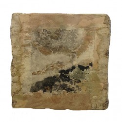 Bricks of Loneliness<br> 2015- Digital Print & Mixed Media on Wood box- 31*31*5 cm