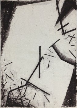 Broken Window<br>2017- Handmade Paper on Canvas- 100*70 cm