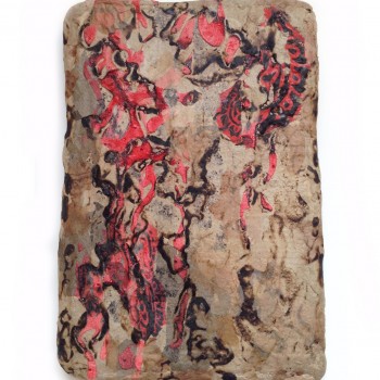 Dancing on the Dust<br> 2016- Paper Mache & Mixed Media- 45*32*3 cm