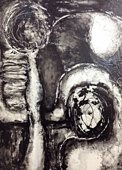 Unfinished childhood paintings- 2014-oil color- 100*70 cm